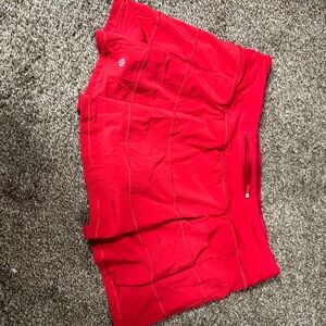 Lululemon dark red pace rival skirt